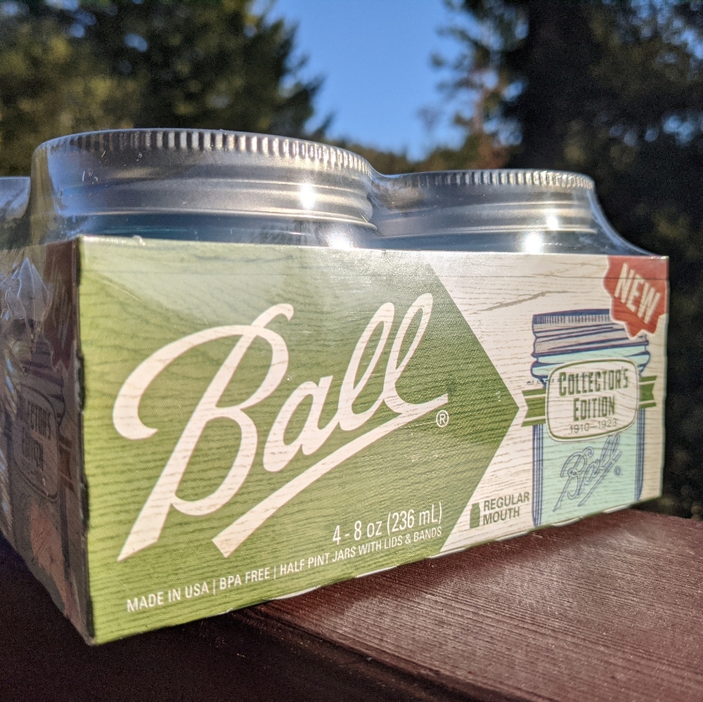 New 8oz Ball aqua blue limited edition mason jars